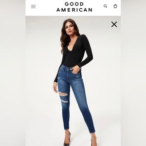 NWOT Good American good legs crop shadow pocket 8 29